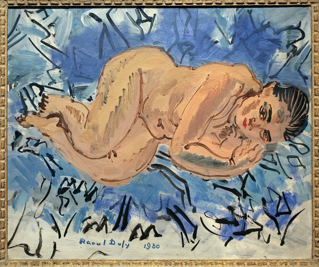Ženský akt. Obraz Raoula Dufyho (1877-1953), olej na plátně od Raoul Dufy