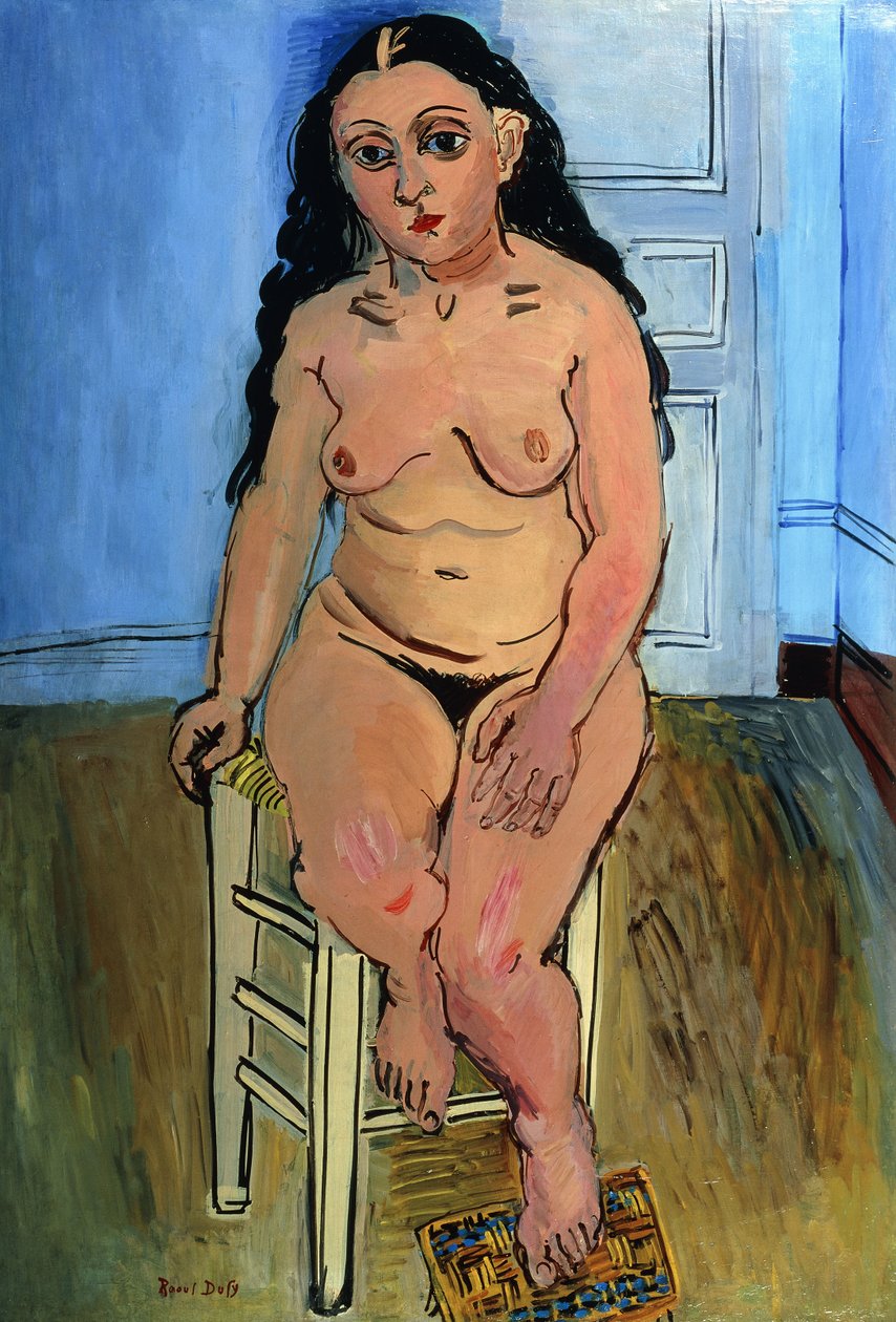 Nahá žena na stoličce od Raoul Dufy
