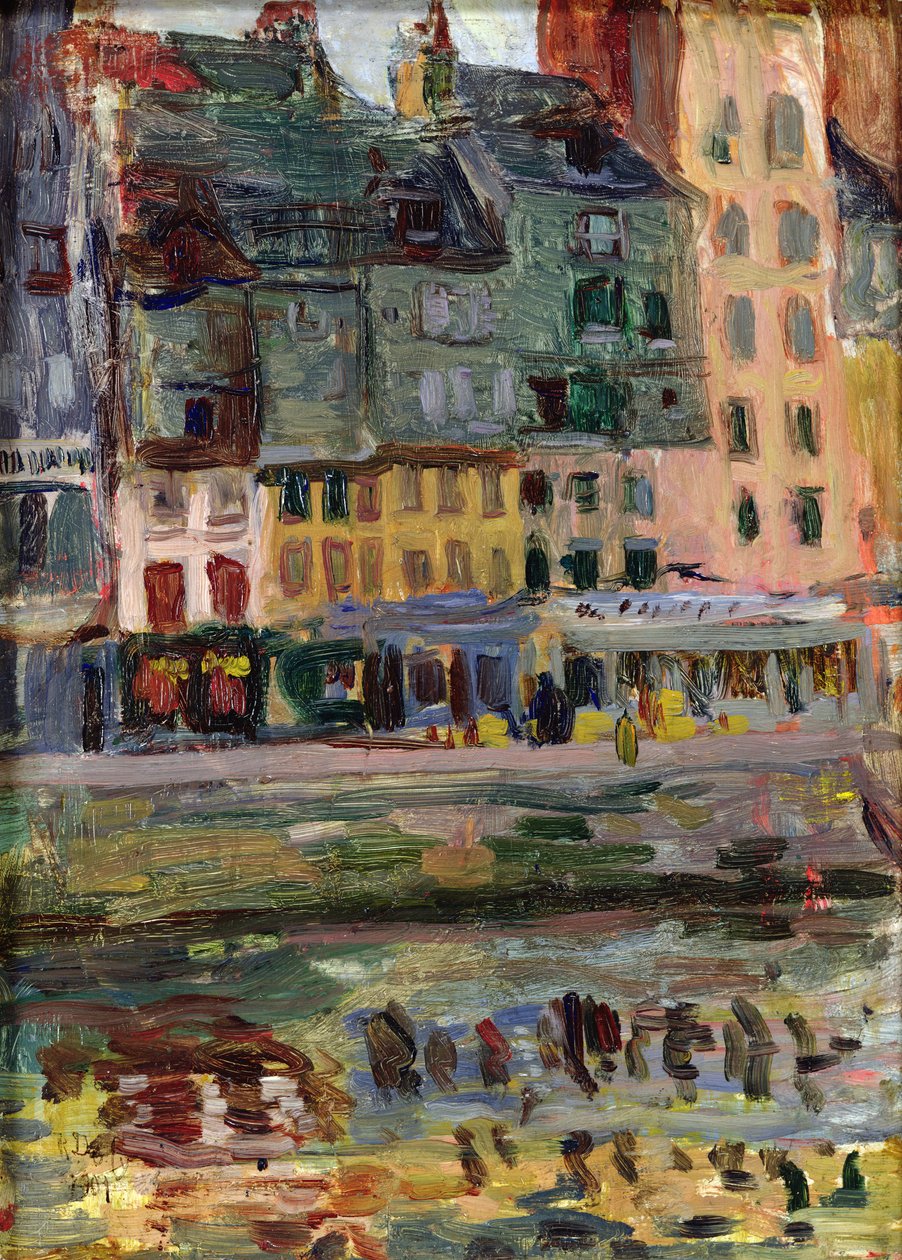 Staré domy v přístavu Le Havre od Raoul Dufy