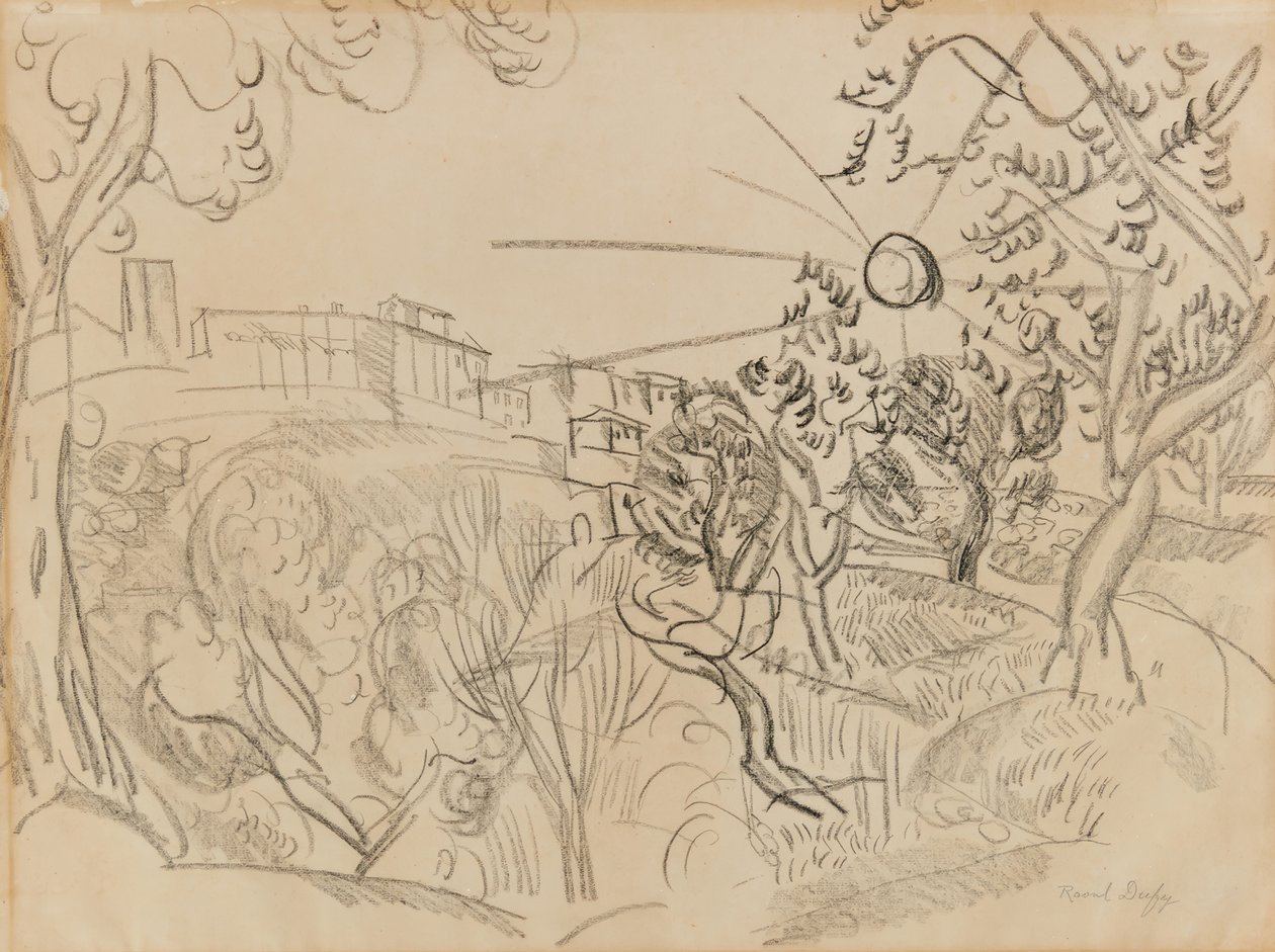 Olivovníky v Provence od Raoul Dufy