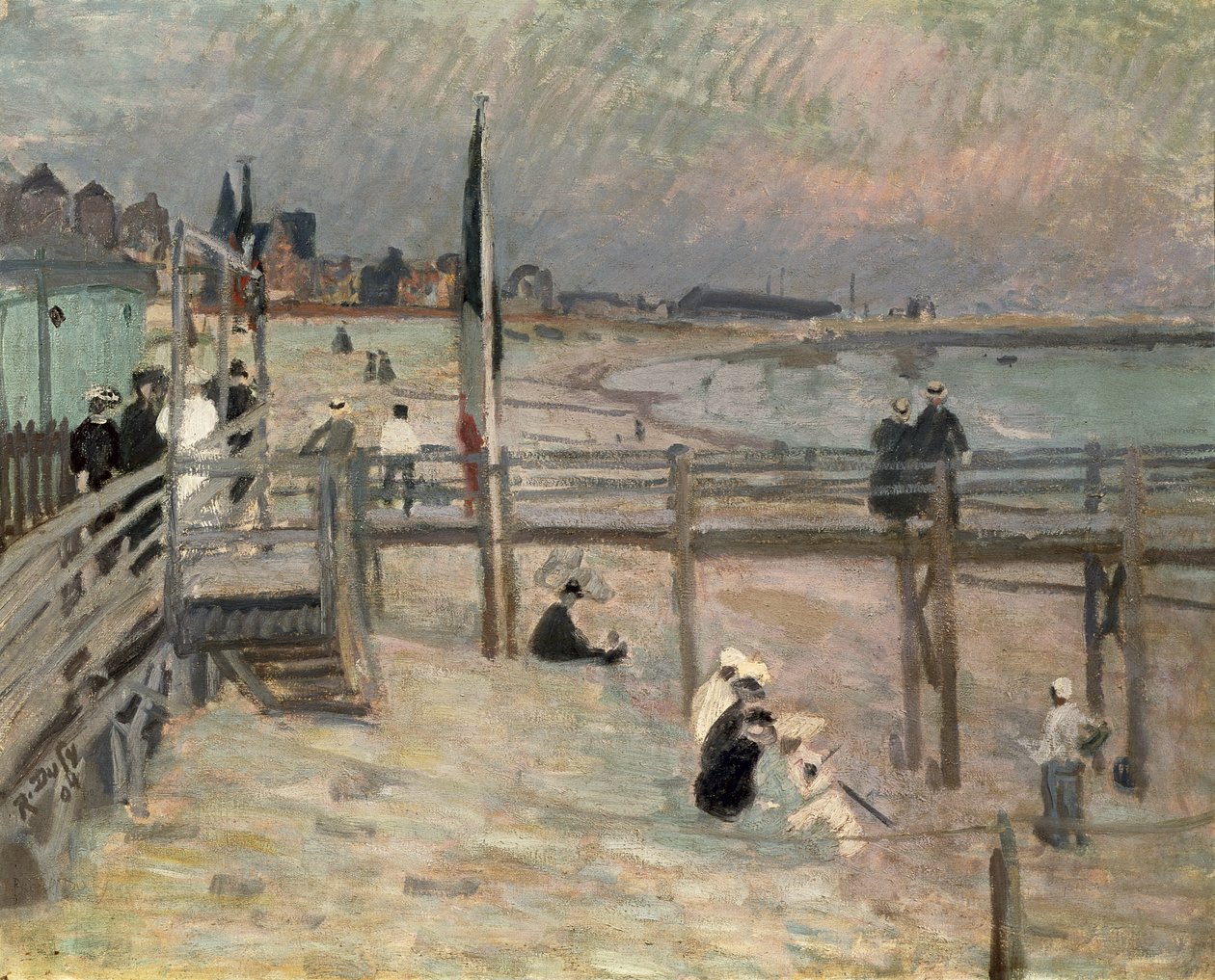 Na pláži v Sainte-Adresse od Raoul Dufy