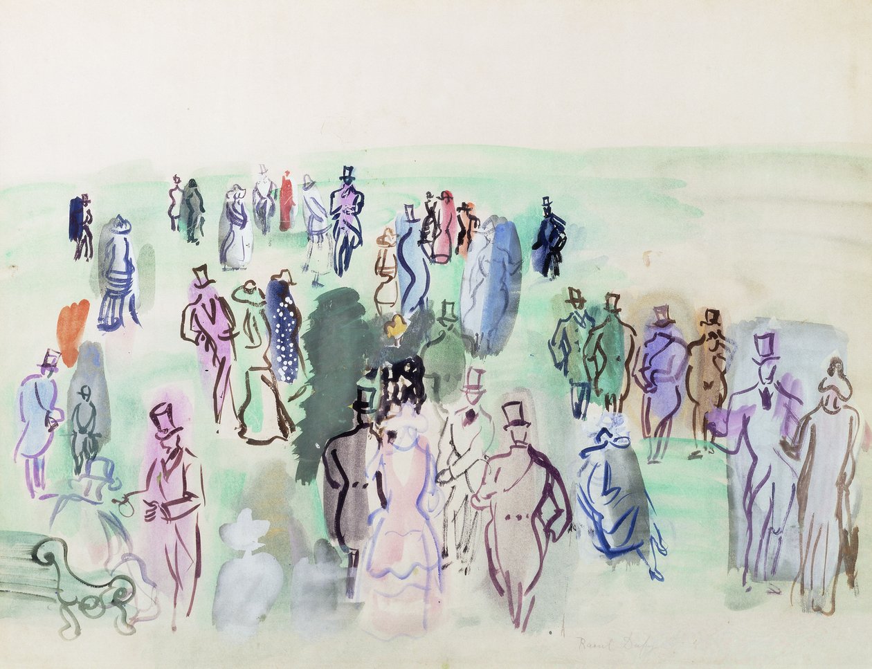 Na trávníku; Sur la Pelouse od Raoul Dufy