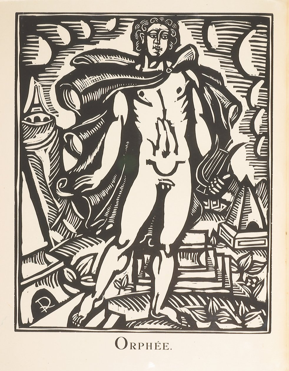 Orfeus, ilustrace z knihy "Le Bestiaire ou Cortège d