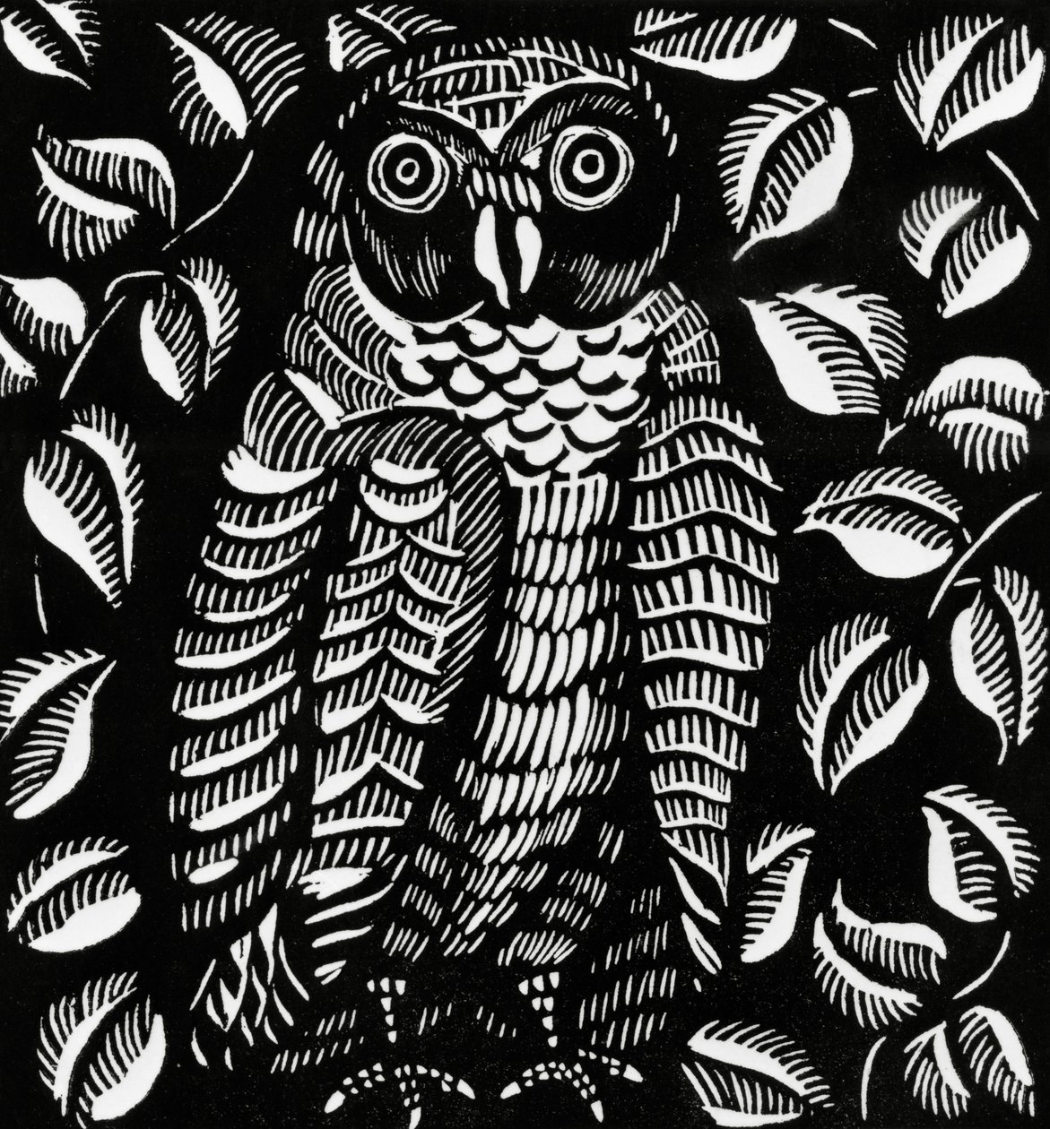 Sova, k básni Le hibou, z knihy Le Bestiaire ou Cortege d