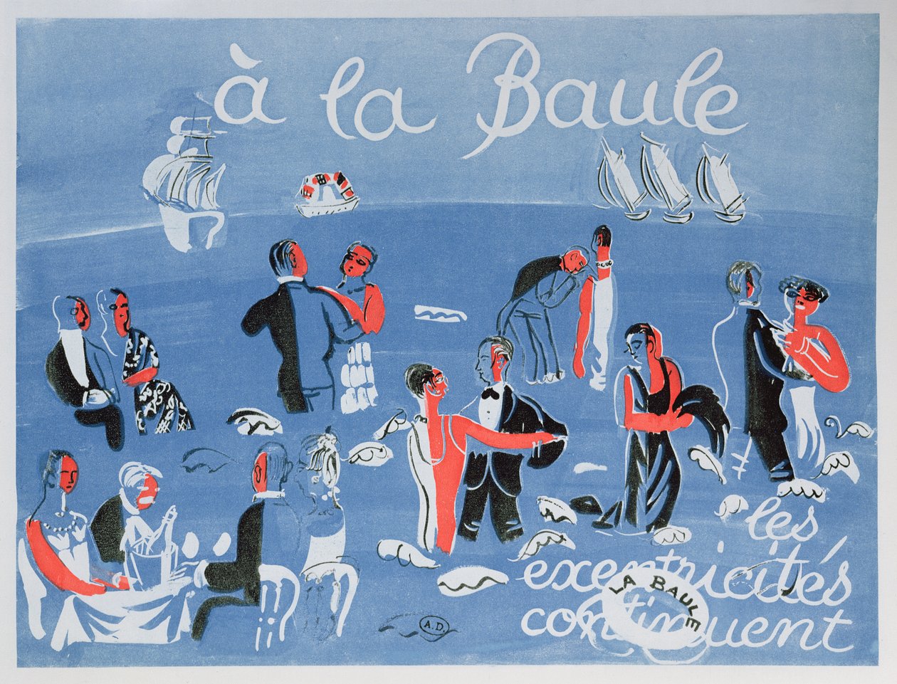 Plakát propagující přímořské letovisko La Baule od Raoul Dufy