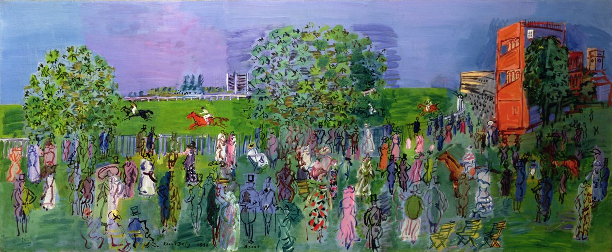 Dostihy v Ascotu: královská ohrada od Raoul Dufy