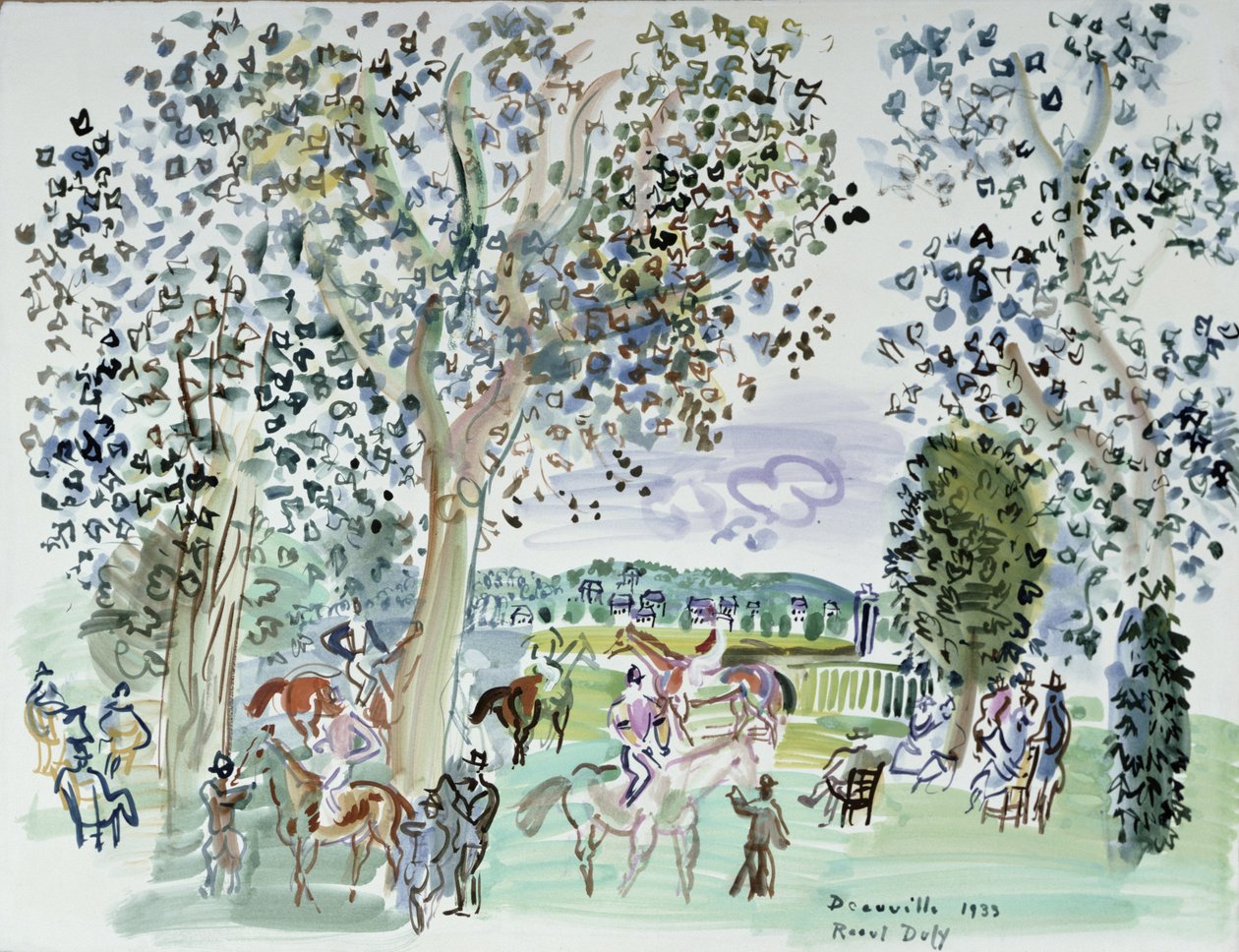 Závody v Deauville od Raoul Dufy