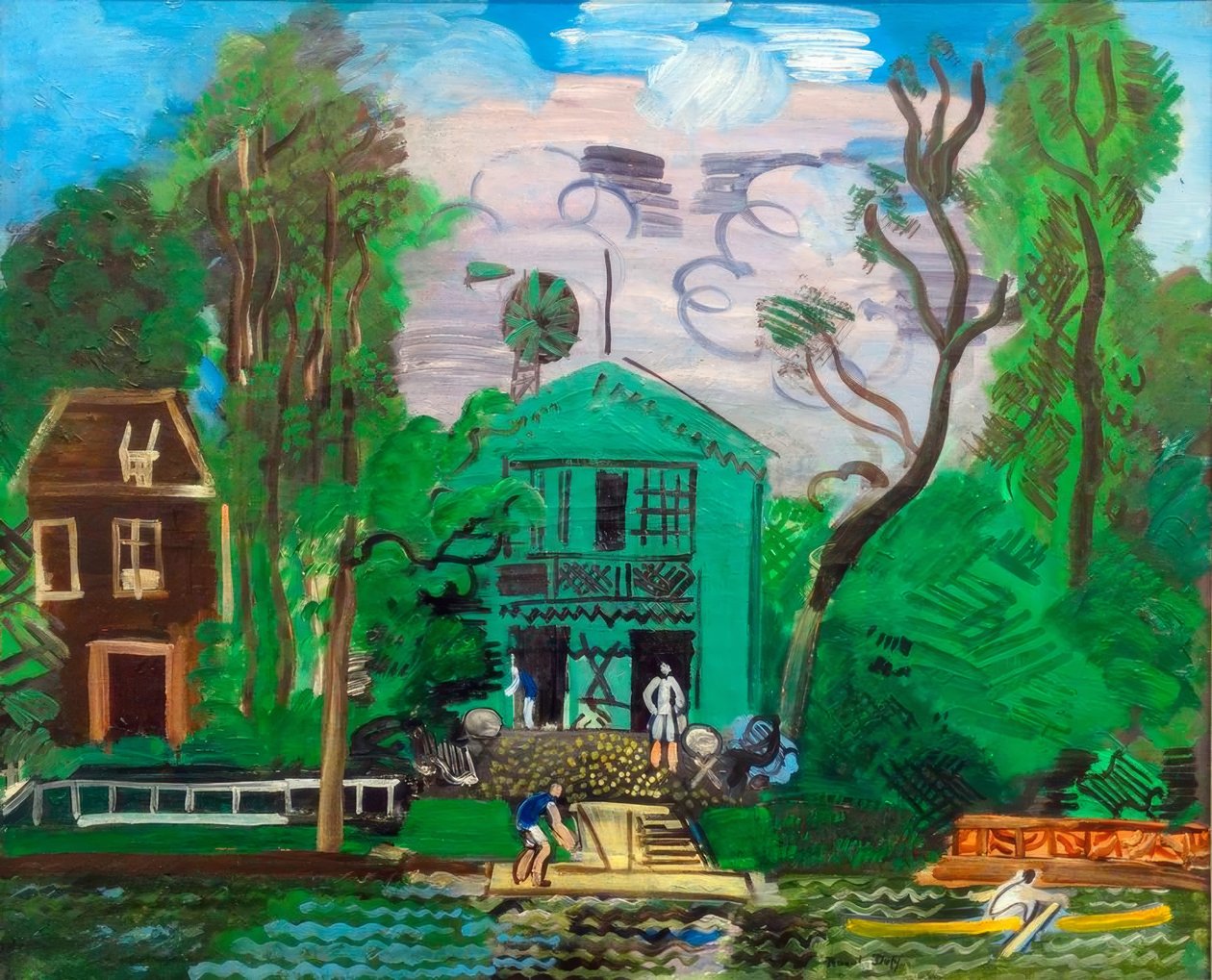 Řeka Marna, vodáci od Raoul Dufy