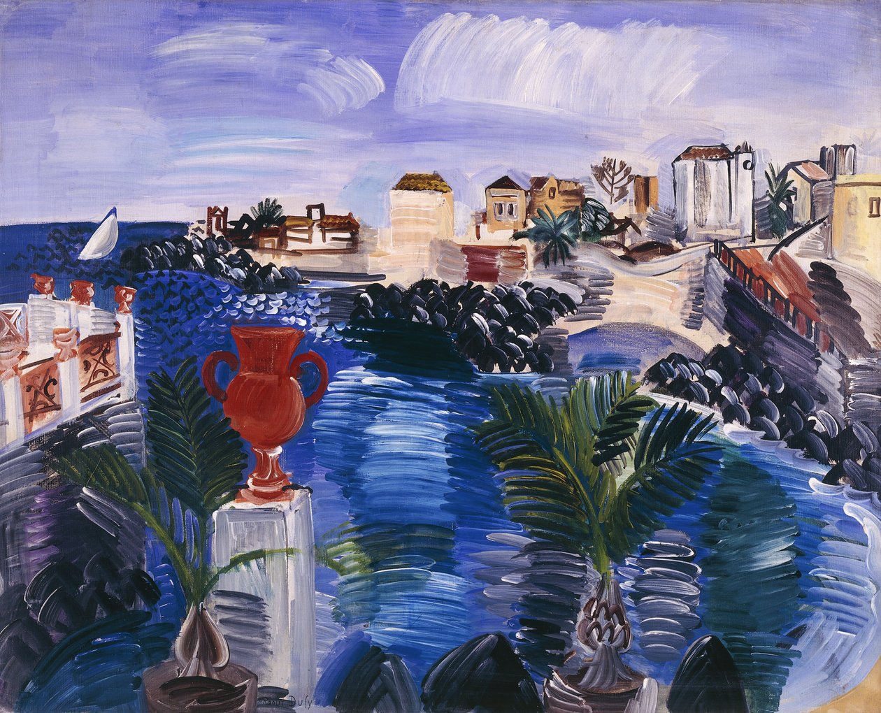 Sicilský venkov; Paysage de Sicile, asi 1922-23 (olej na plátně) od Raoul Dufy