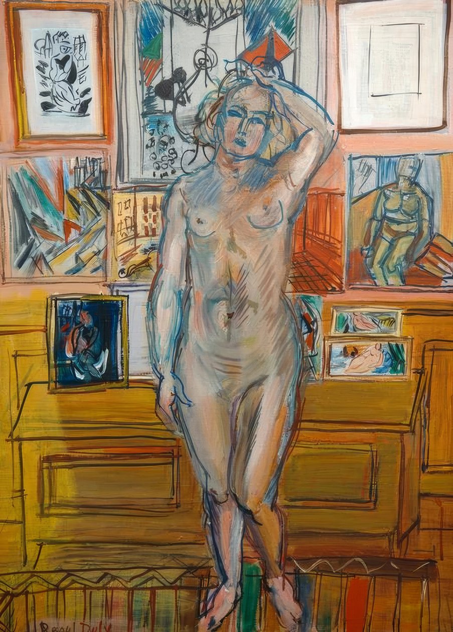 Stojící akt na obrazech od Raoul Dufy