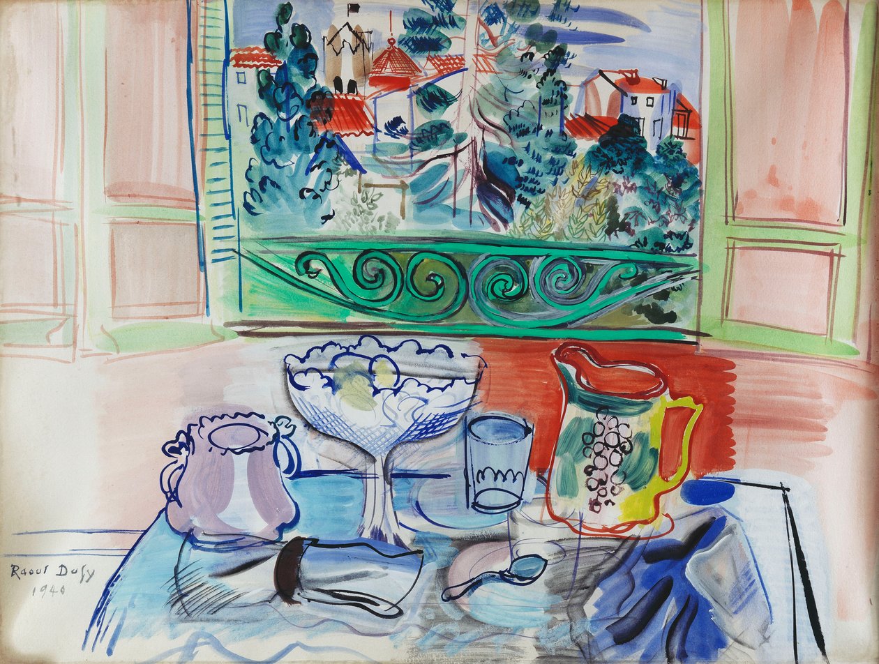 Zátiší se dvěma sklenicemi v Ceret; Nature morte aux deux Verres a Ceret od Raoul Dufy