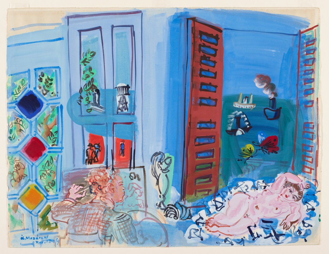 Umělcův ateliér (akvarel) od Raoul Dufy