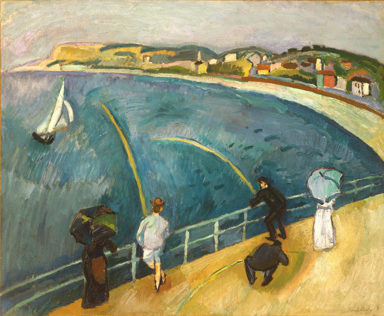 Pláž v Sainte-Adresse od Raoul Dufy