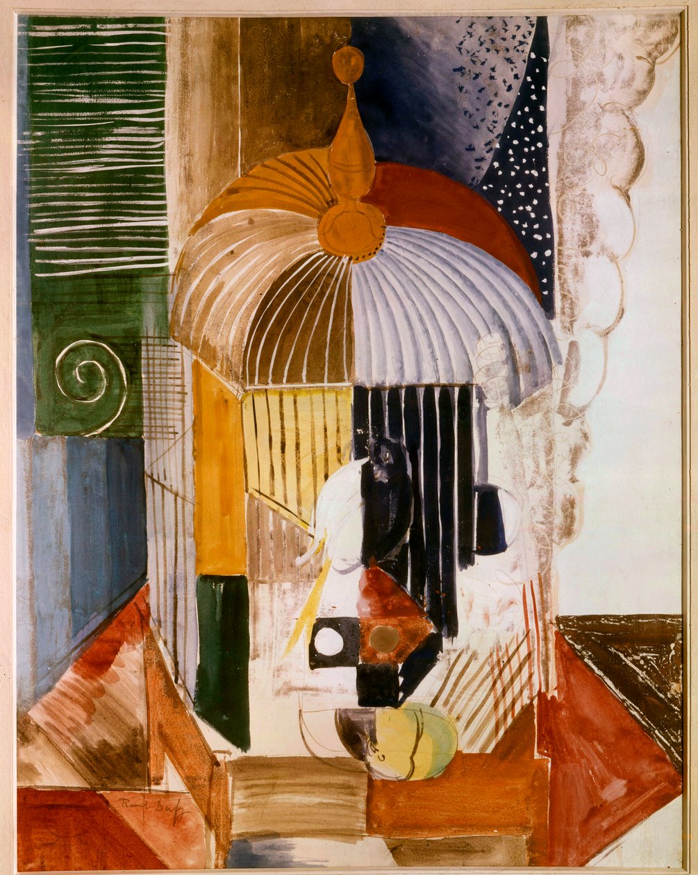 Ptačí klec, 20. století (olej na plátně) od Raoul Dufy