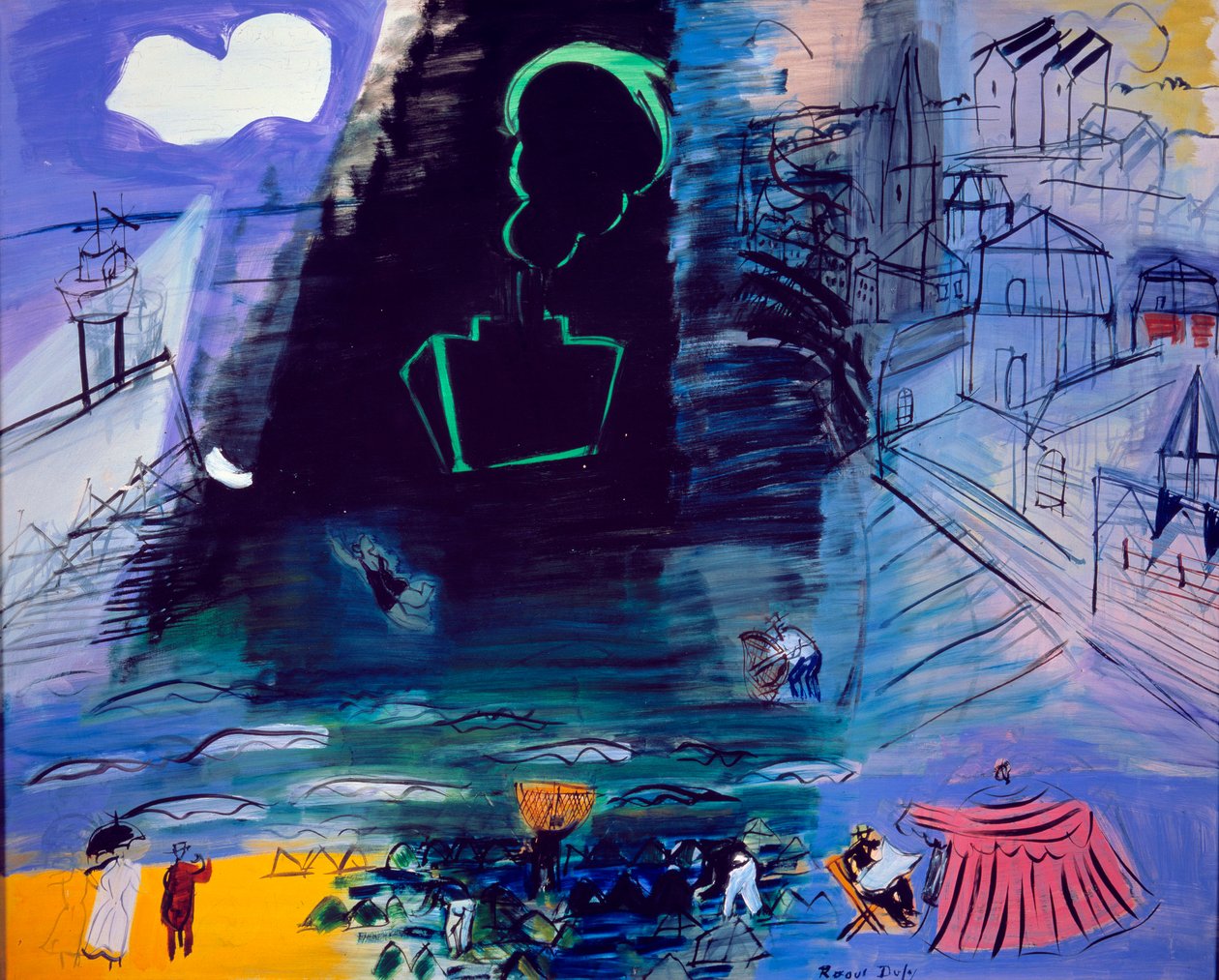 Černý náklad, 20. století (olej na plátně) od Raoul Dufy