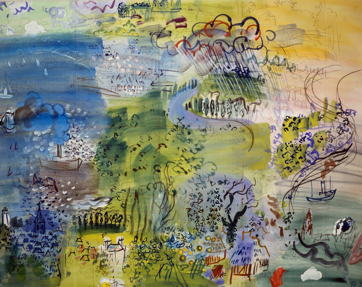 Elektrická víla, Raoul Dufy (1877-1953), akvarel. Francie, 20. století. od Raoul Dufy