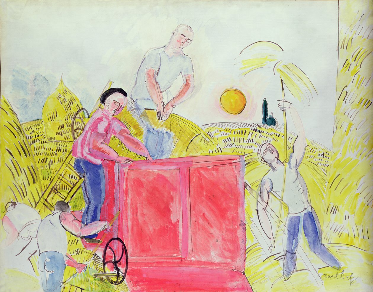 Ženci (kvaš na papíře) od Raoul Dufy