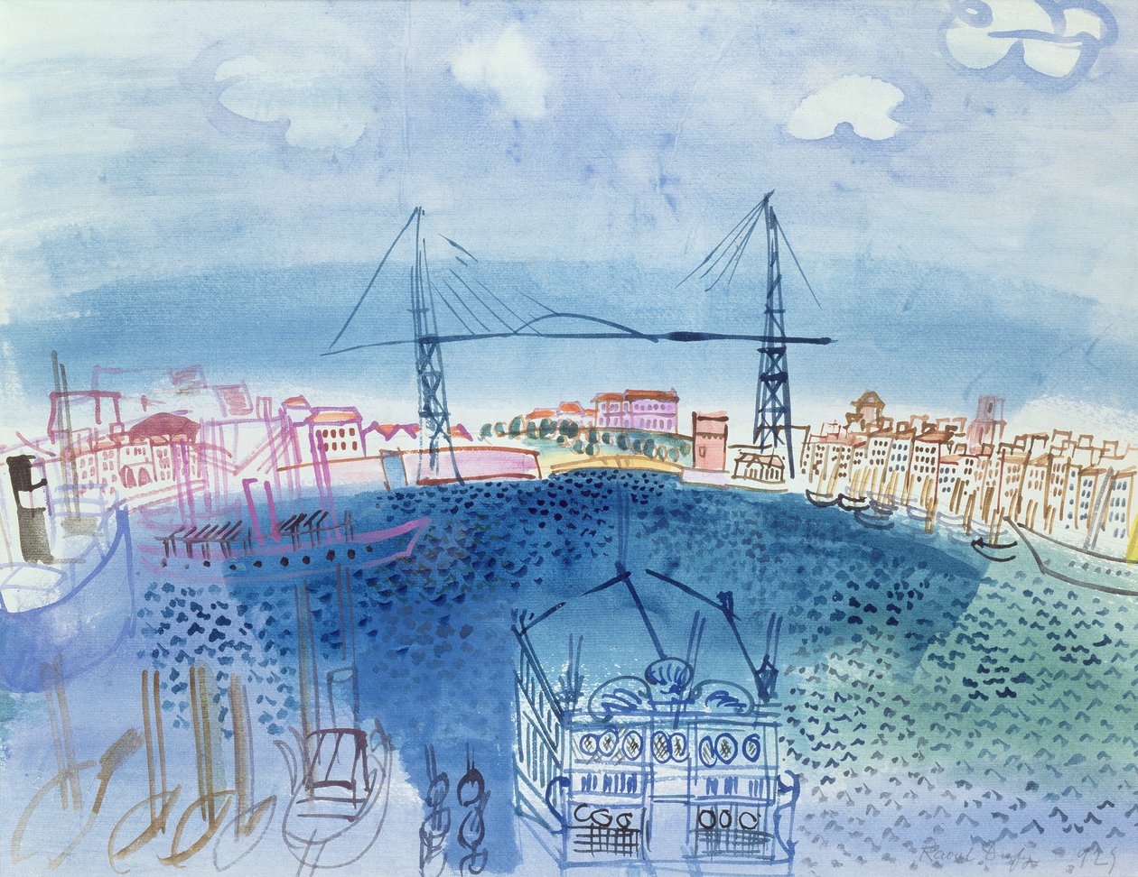 Starý přístav v Marseille od Raoul Dufy