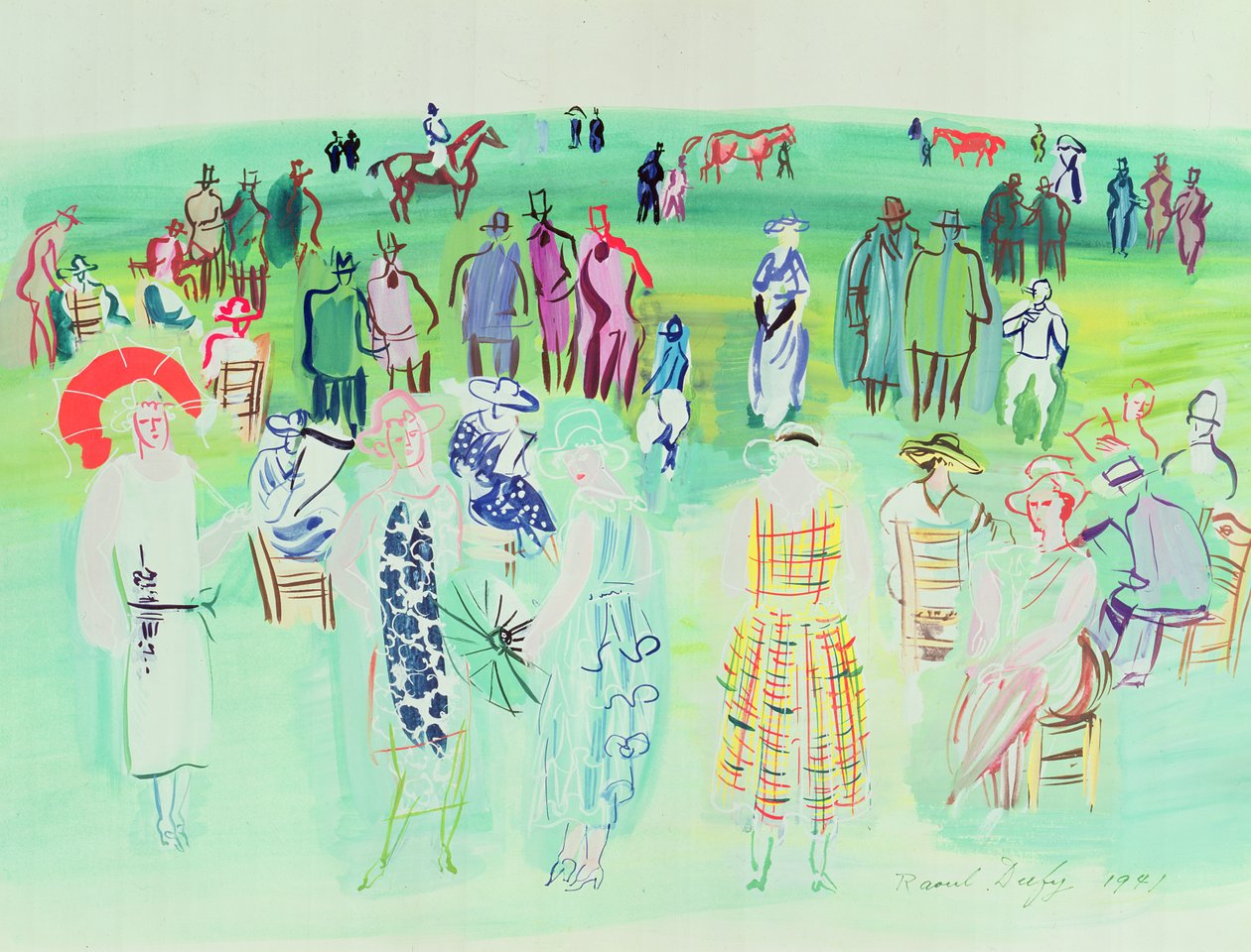 Poiret Models na závodech od Raoul Dufy