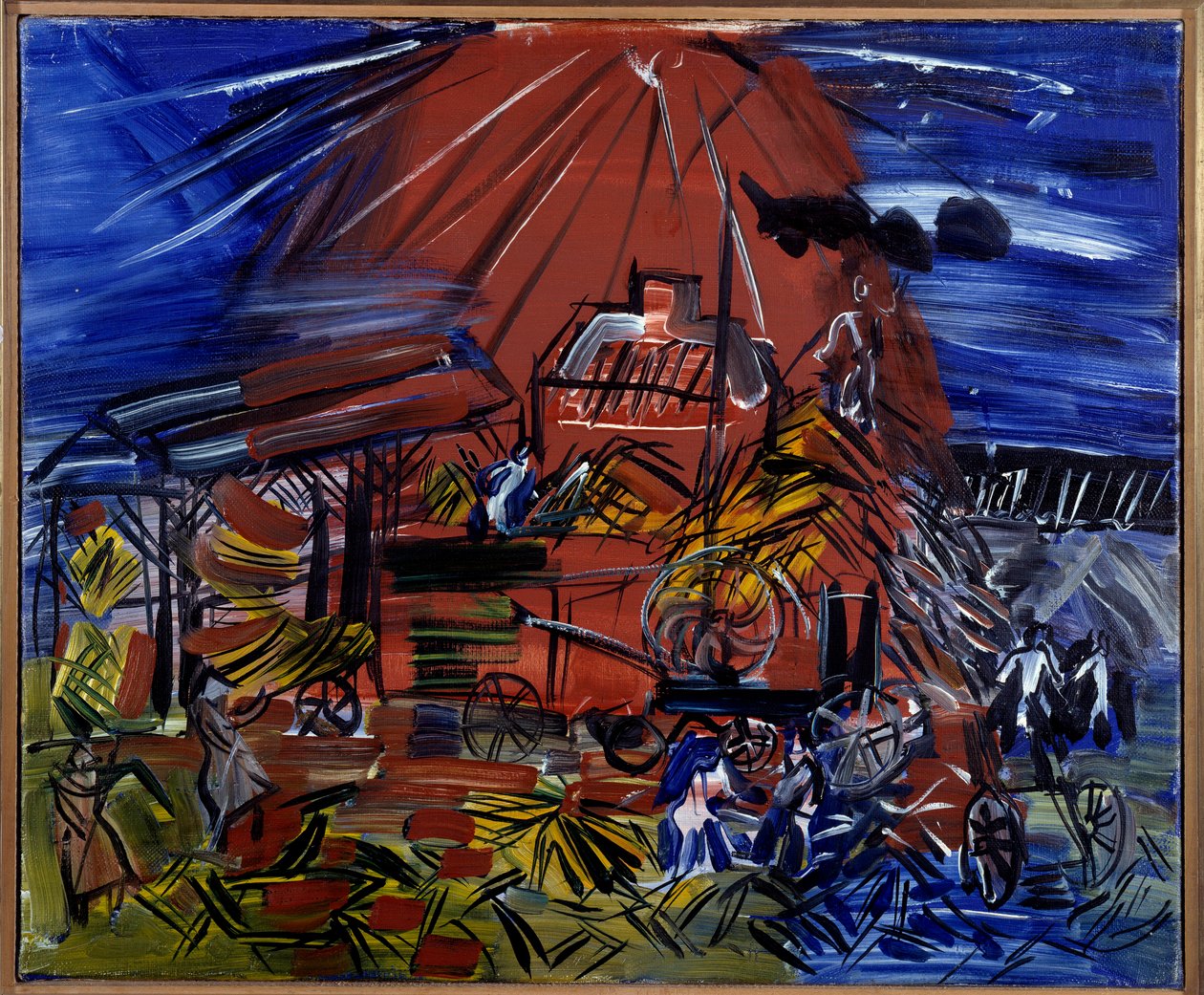Červená a modrá depikace, 20. století (olej na plátně) od Raoul Dufy