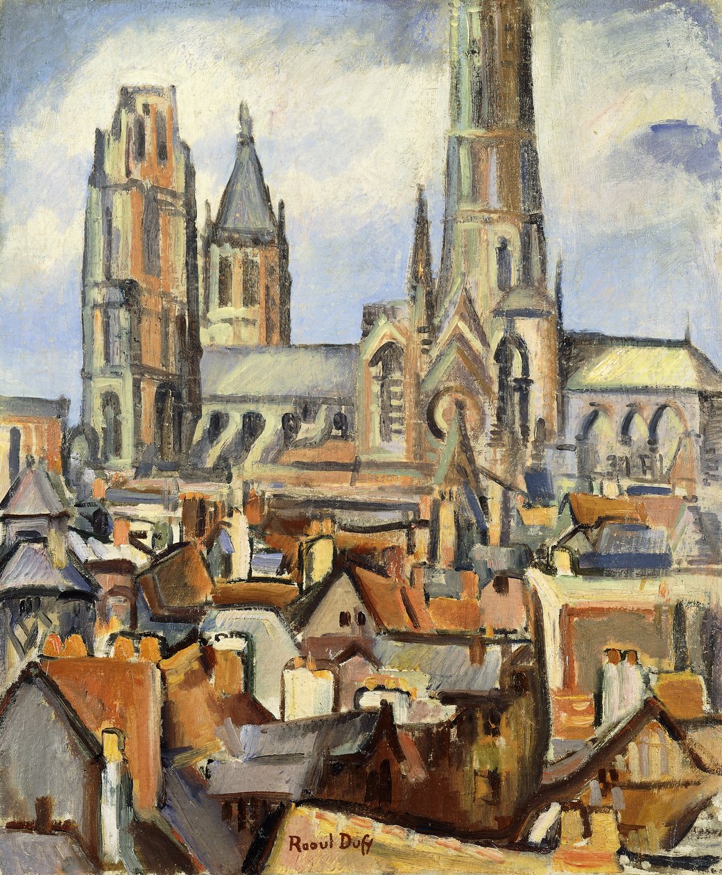 Rouenské střechy (Les Toits de Rouen), asi 1902-03 (olej na plátně) od Raoul Dufy