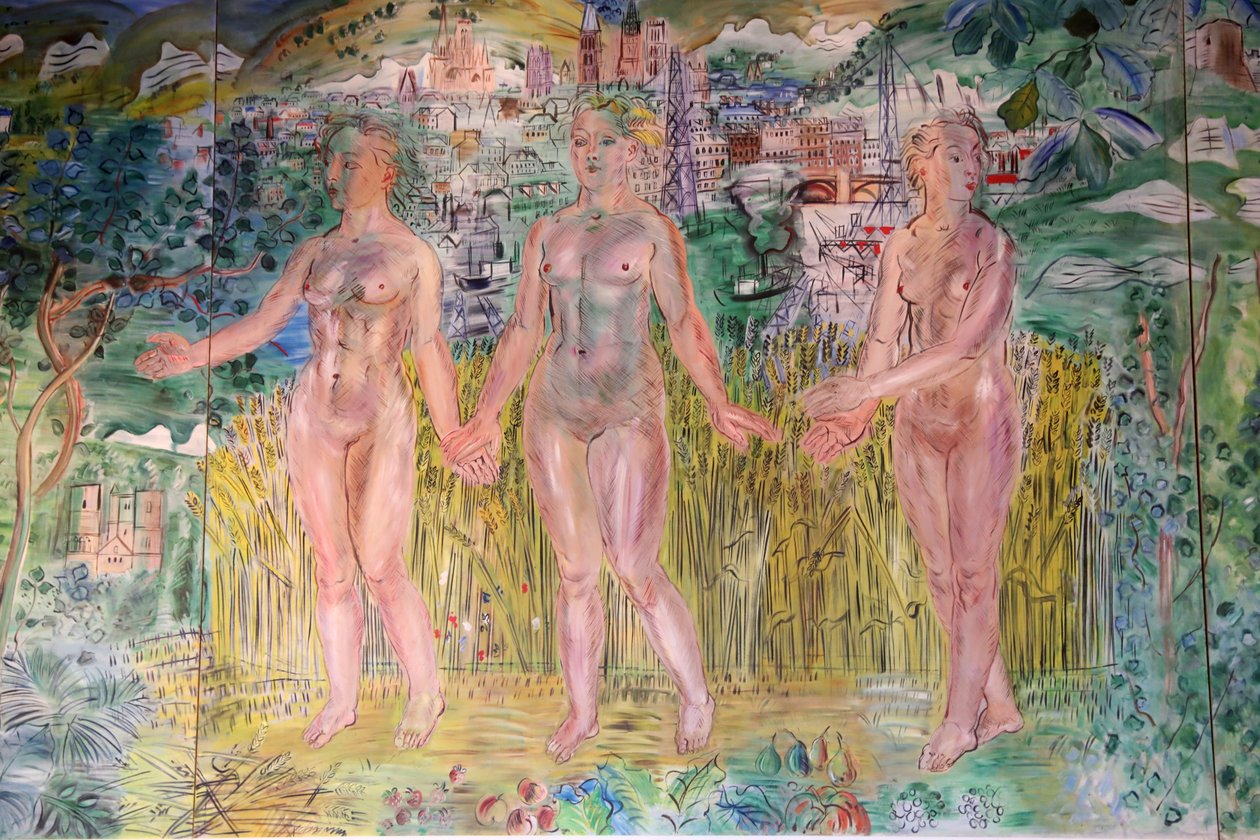 Seina, od Paříže k moři, detail od Raoul Dufy