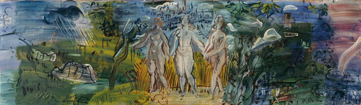 Seina, Marna a Oise, asi 1938-39 (olej na dřevě) od Raoul Dufy