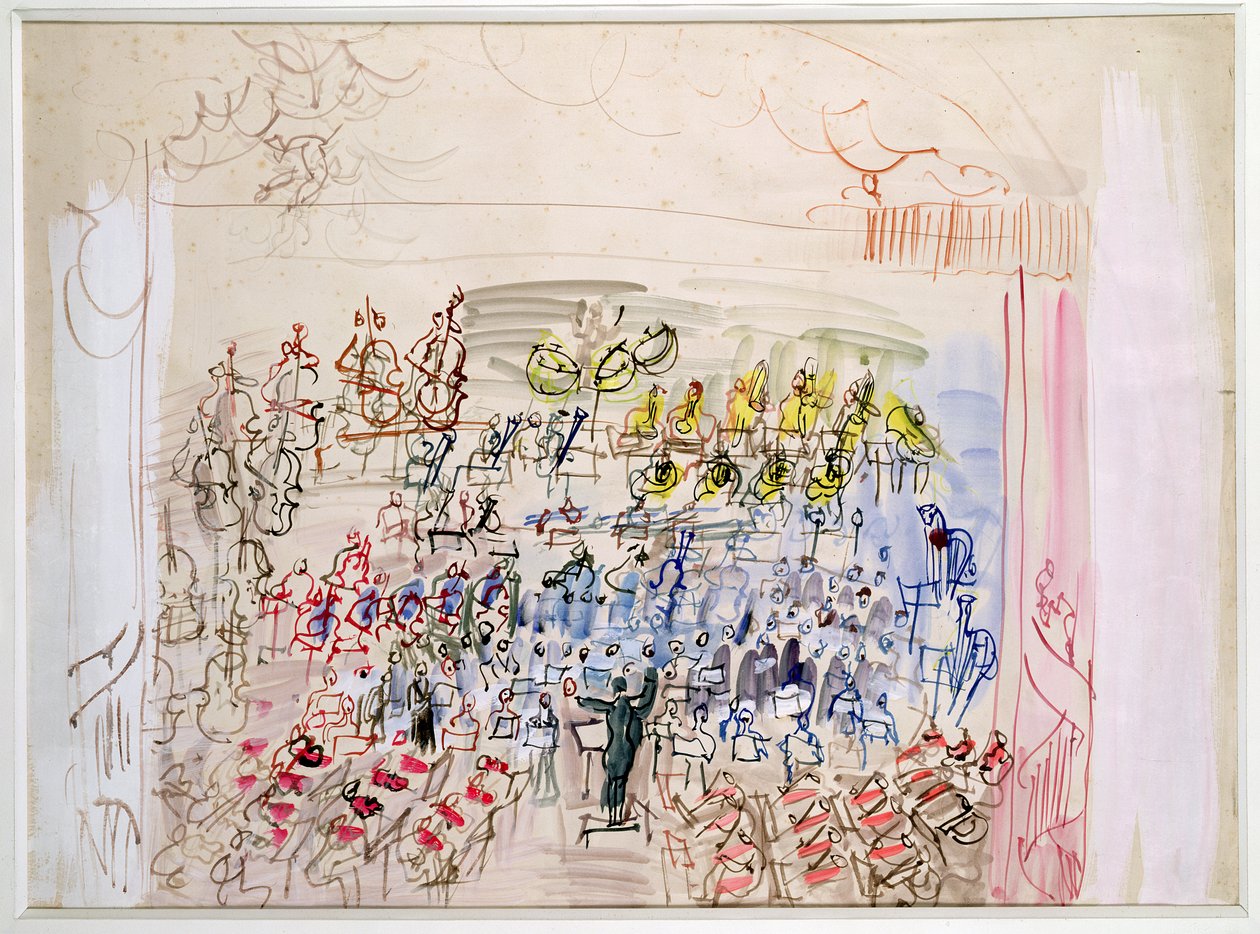 Symfonický orchestr (akvarel na papíře) od Raoul Dufy