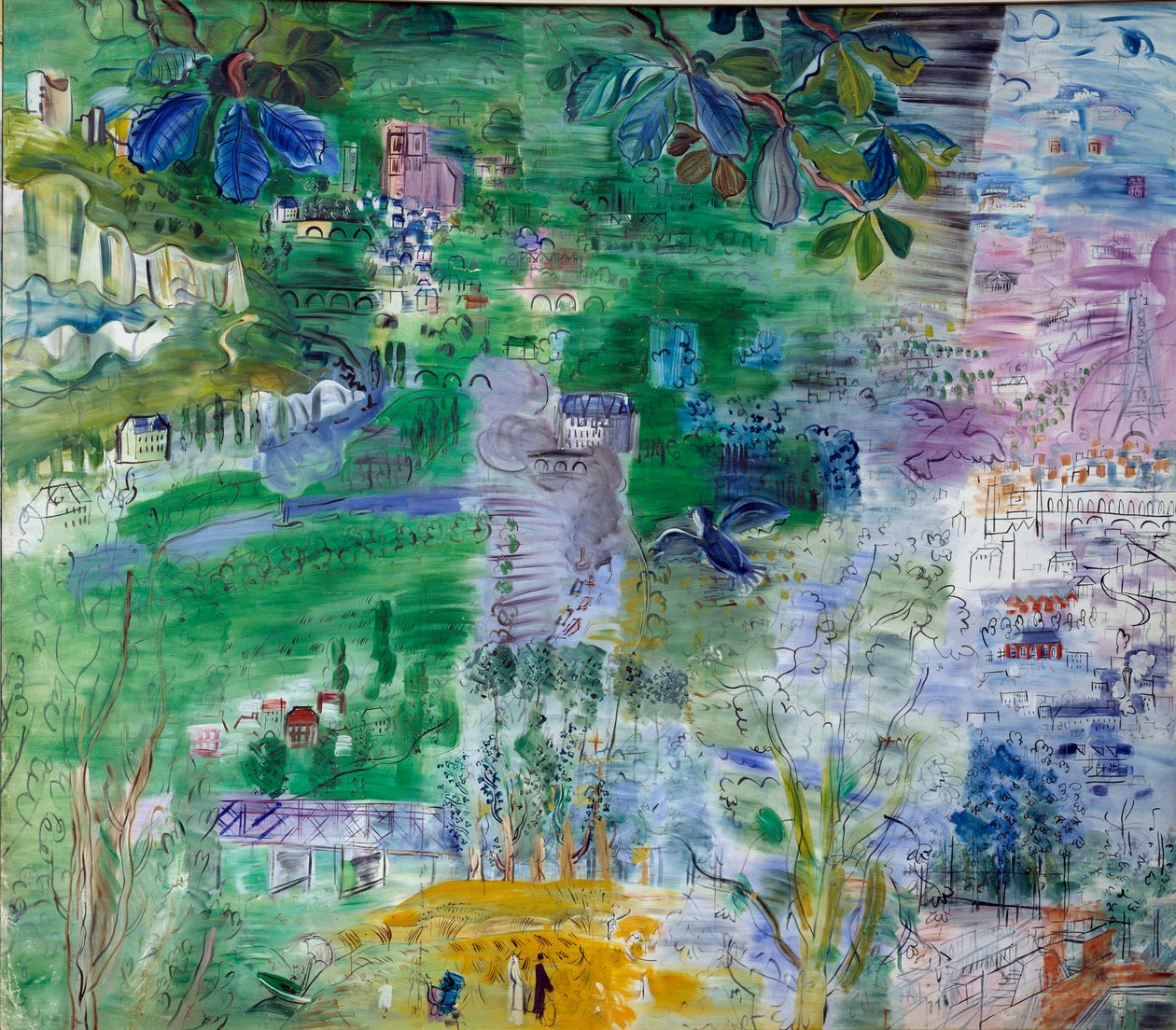 Ústí Seiny v Paříži (pravá část) od Raoul Dufy