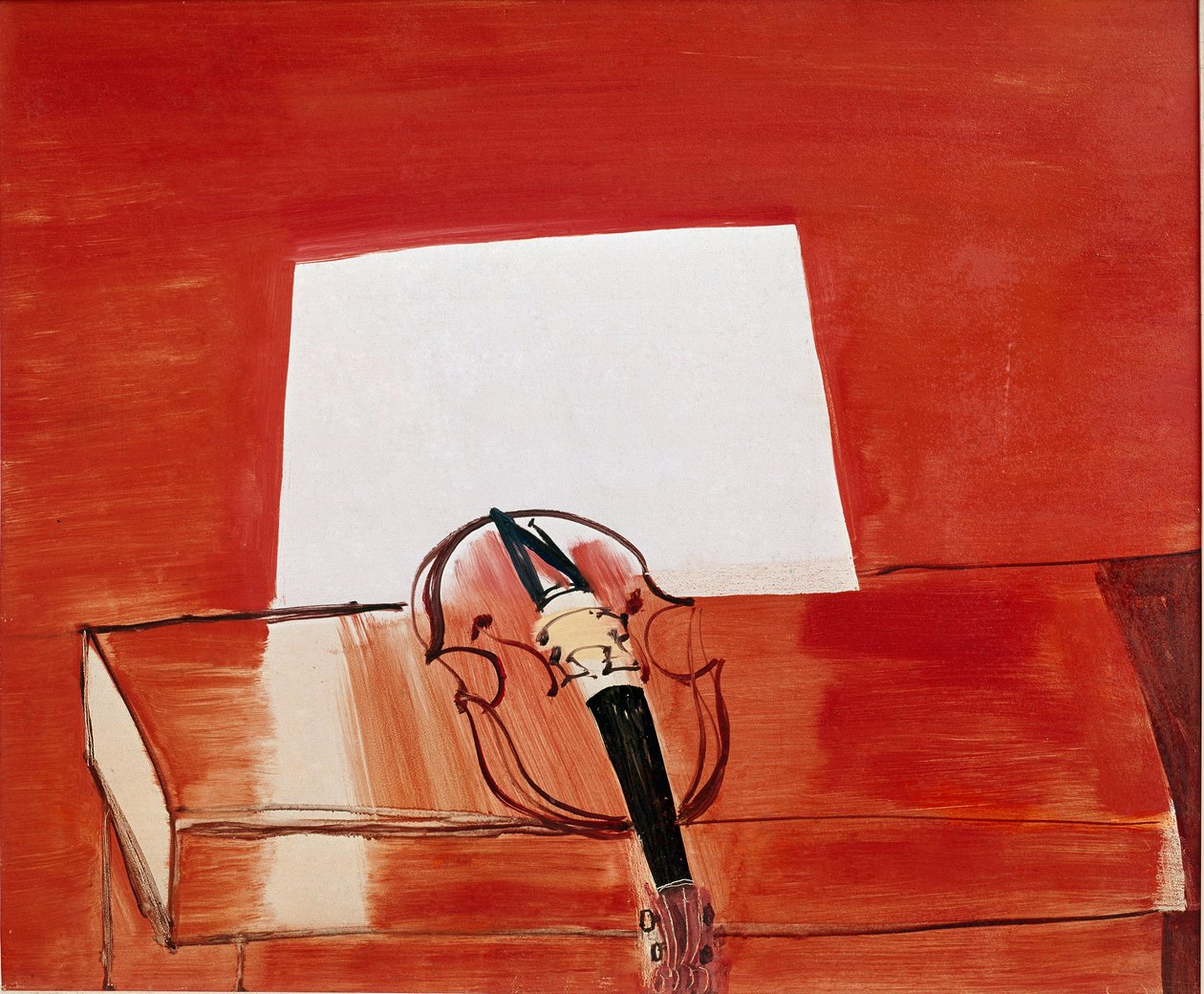 Červené housle (olej na plátně) od Raoul Dufy