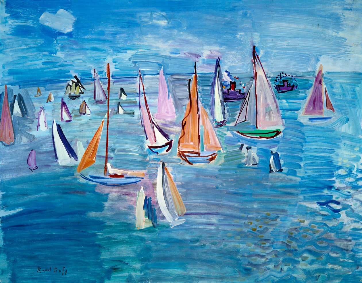 Regaty, 20. století (olej na plátně) od Raoul Dufy