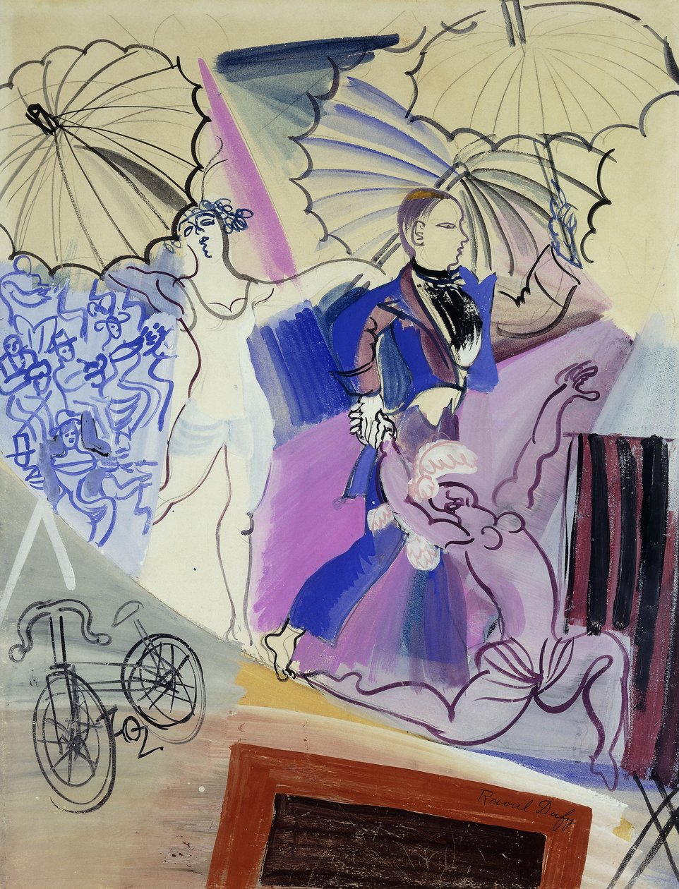 Chodci po laně; Les Equilibristes od Raoul Dufy