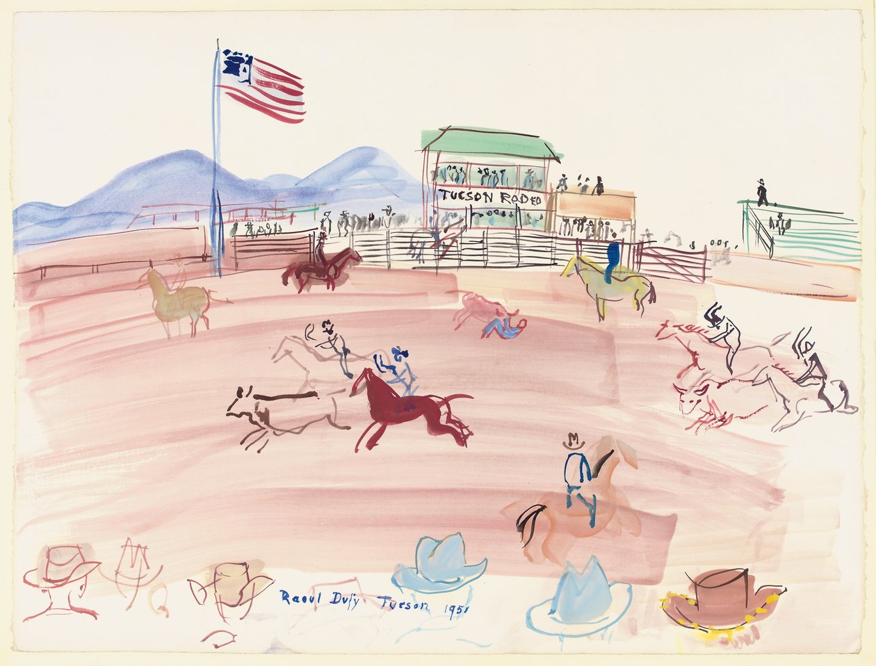 Tucsonské rodeo od Raoul Dufy