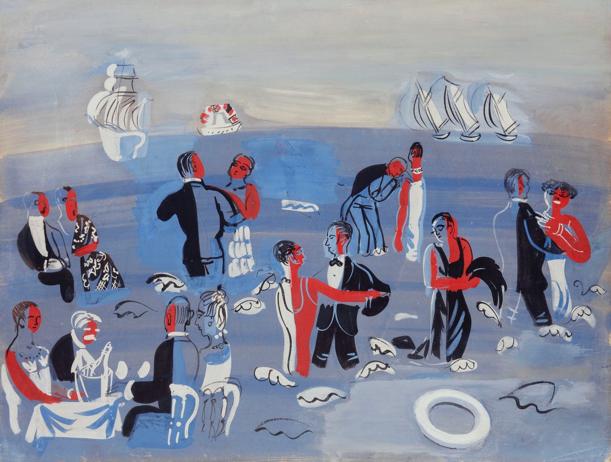 Recepce na vodě; recepce Nautique od Raoul Dufy