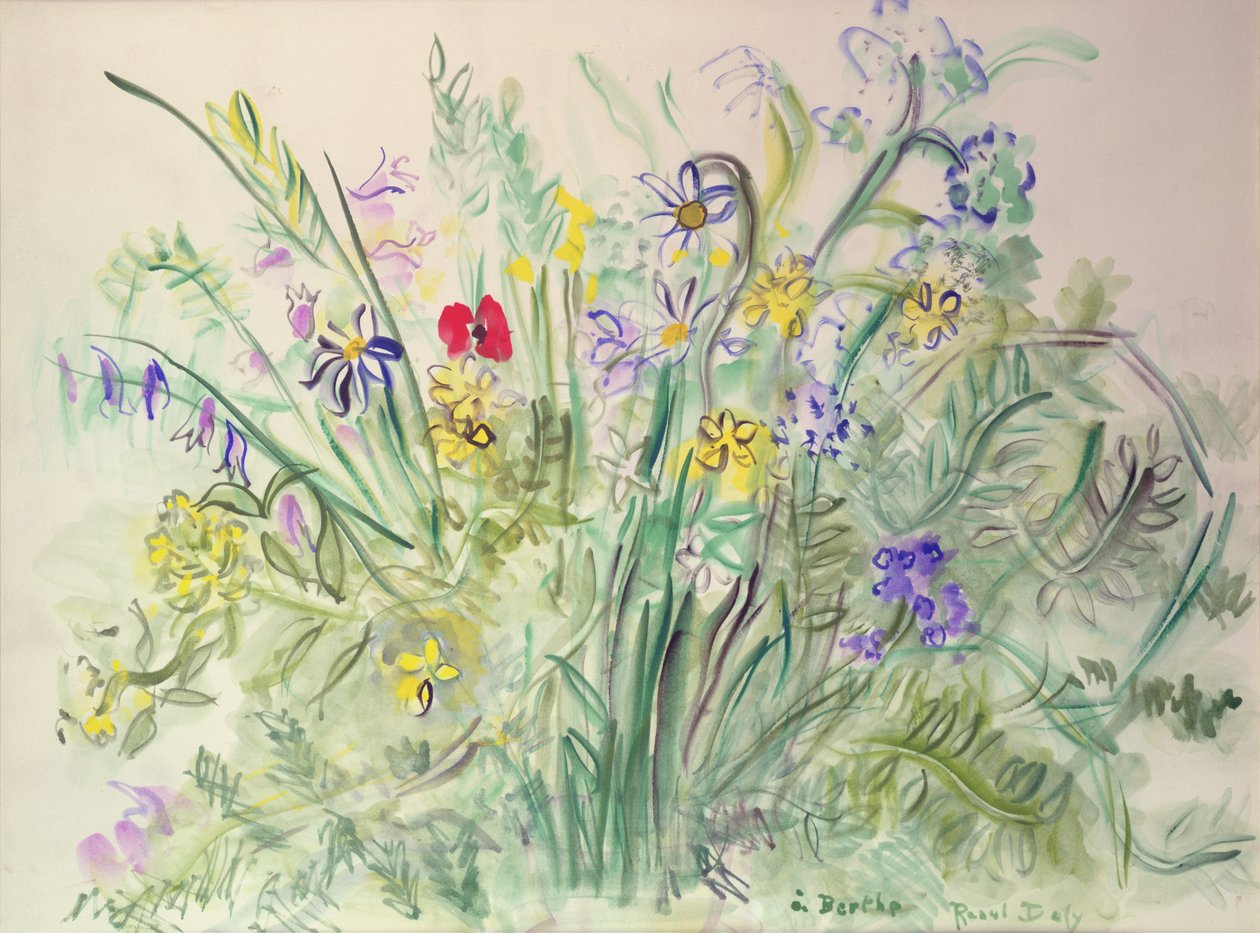 Divoké květiny (akvarel na papíře) od Raoul Dufy