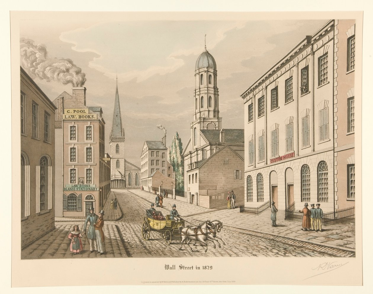 Wall Street v roce 1829 od Raoul Varin