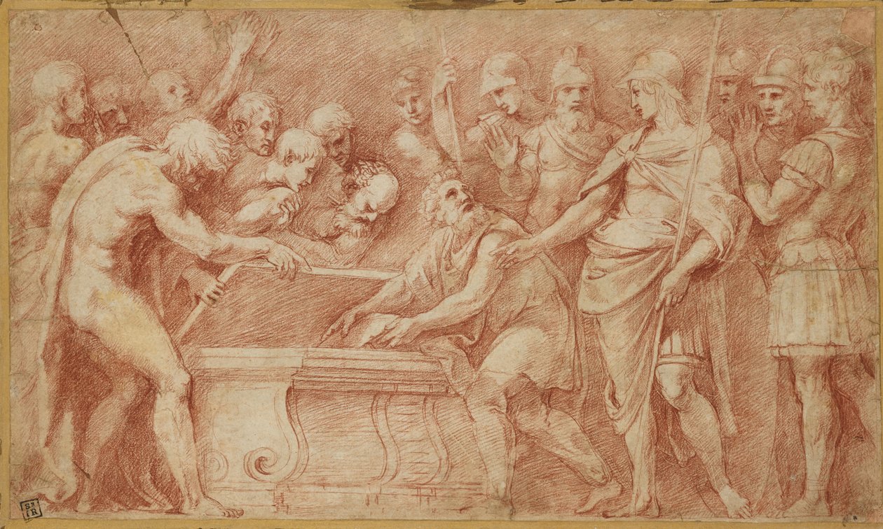 Alexander se zavazuje k Safety the spisy Homera, WA1935.152 od Raffaello Sanzio Raphael