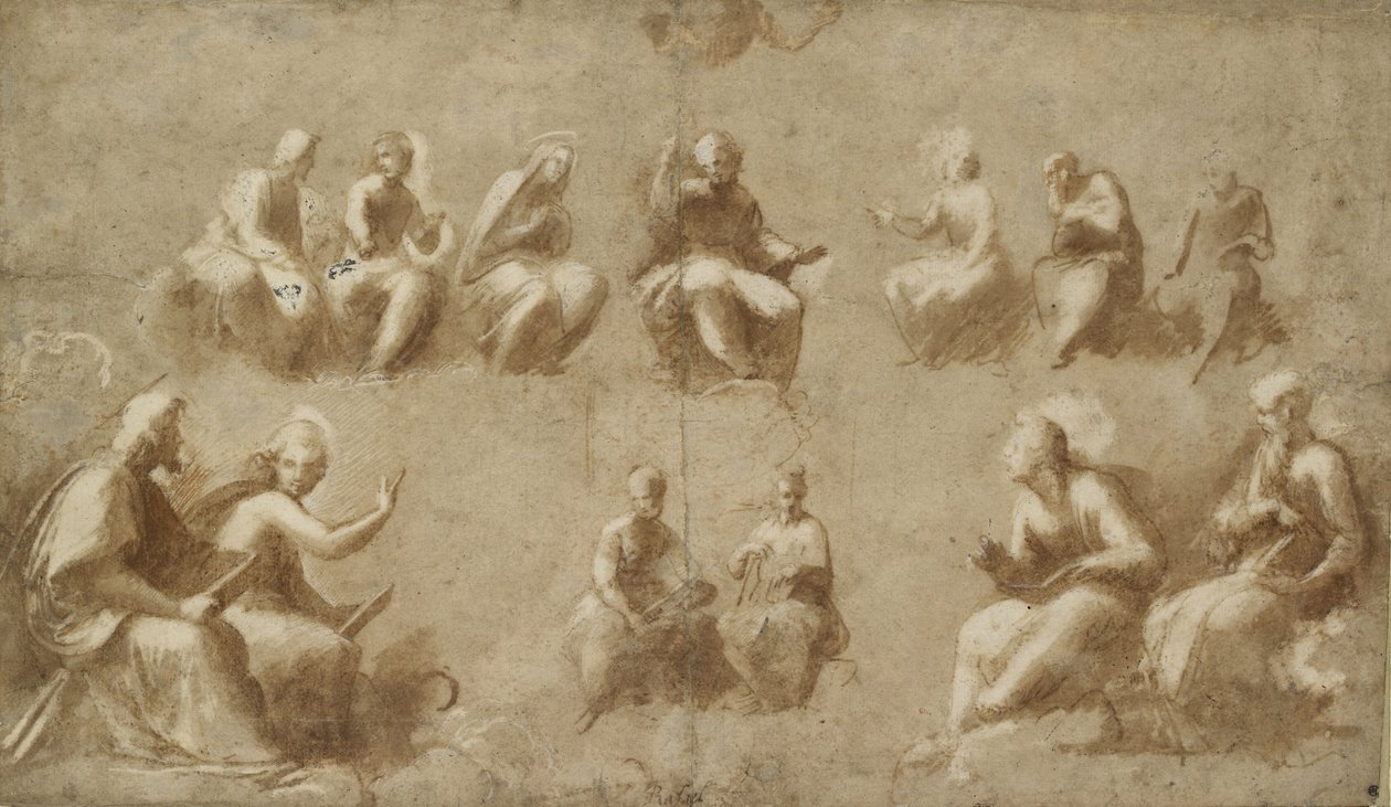 Kristus a svatí ve slávě od Raffaello Sanzio Raphael