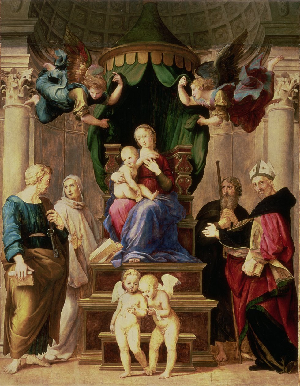 Madona z Baldacchina (panel) od Raffaello Sanzio Raphael