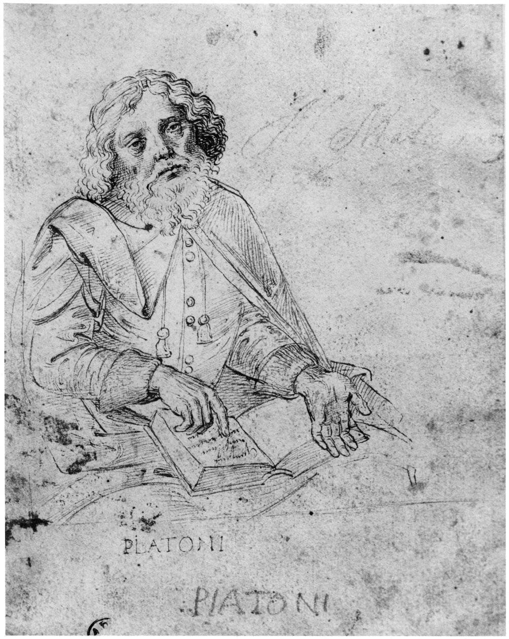 Portrét Platóna (429-347 př.nl) od Raffaello Sanzio Raphael