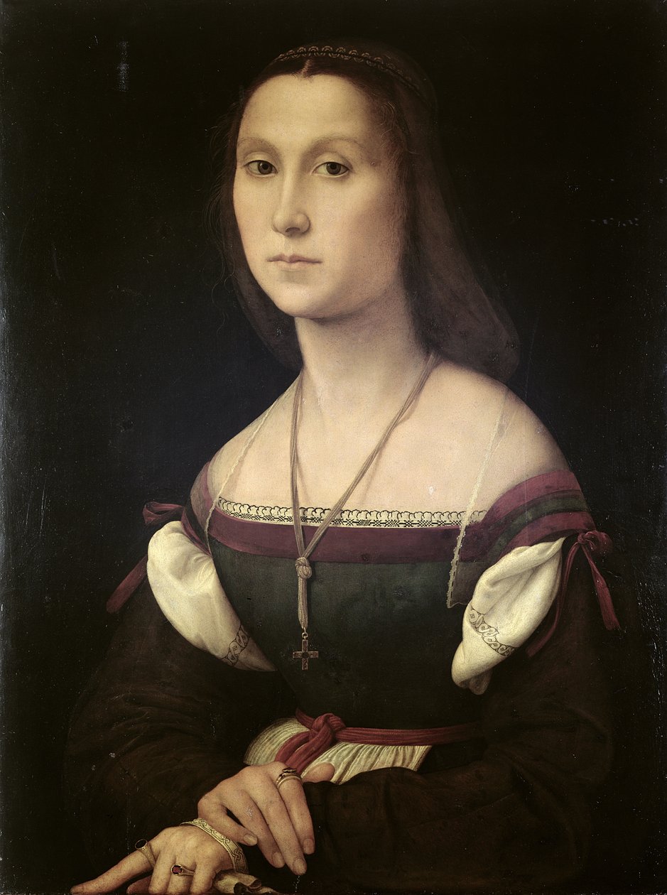 Portrét ženy (La Muta), 1507 (viz 205588, 205589) od Raffaello Sanzio Raphael