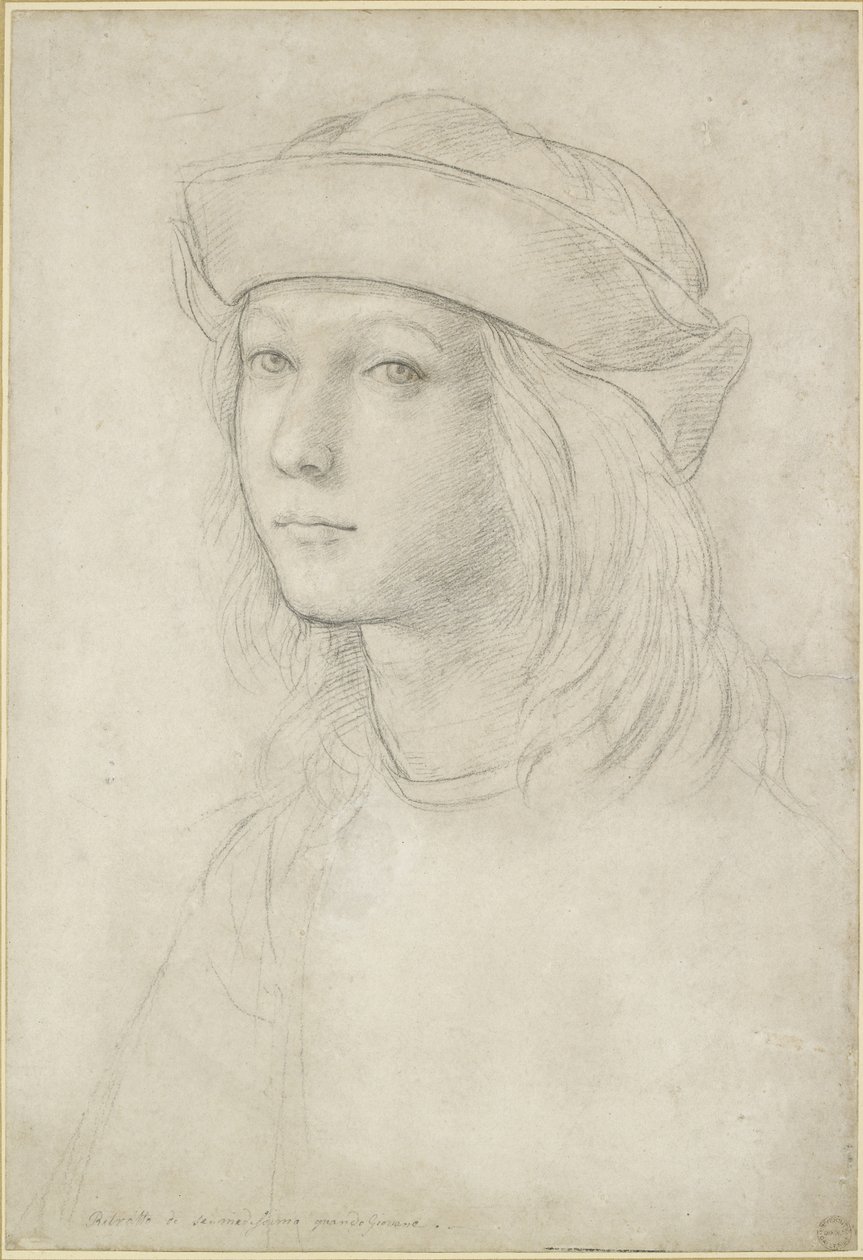 Portrét neznámého mladíka, možná autoportrét, WA1846.158 od Raffaello Sanzio Raphael