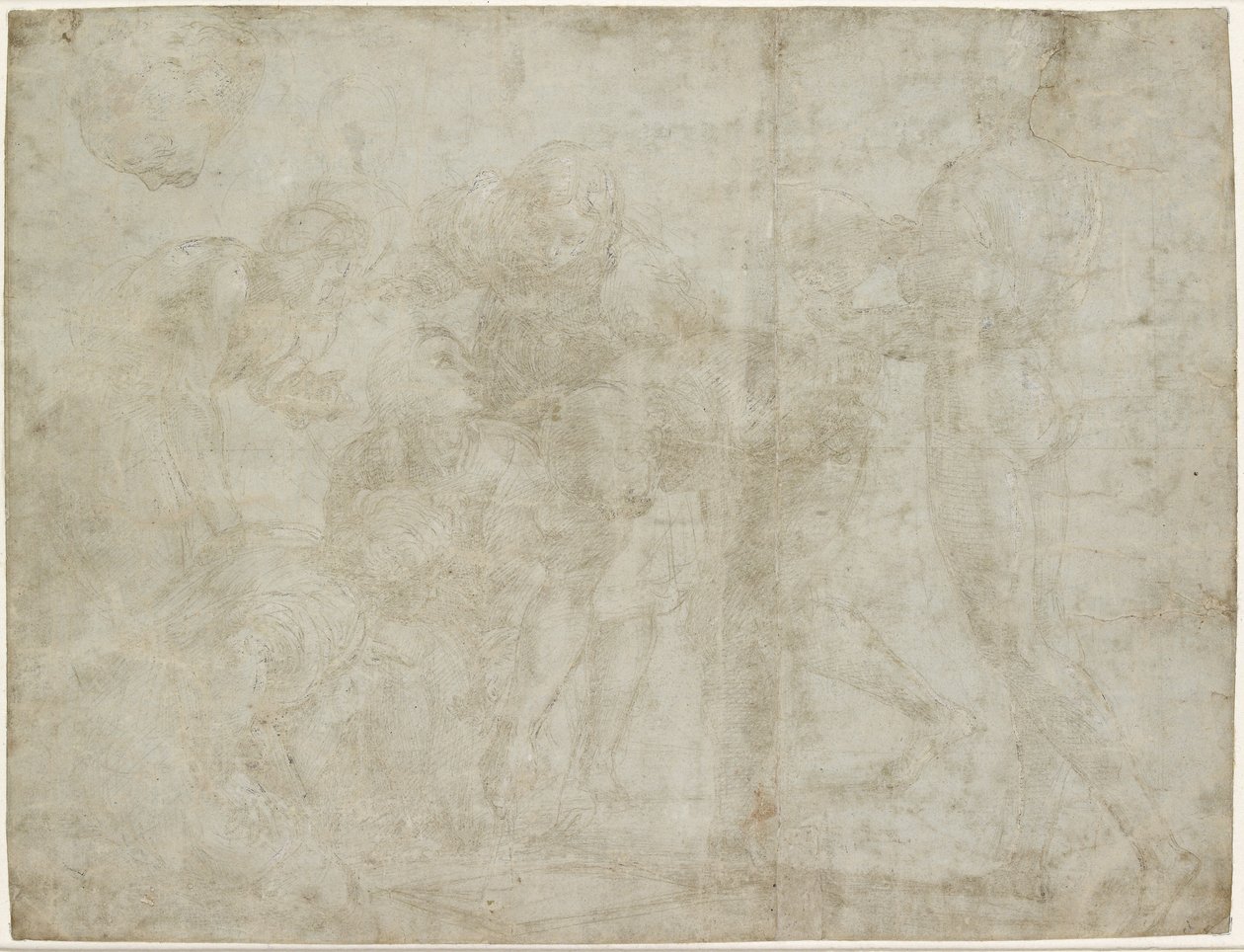 Recto: Euclid poučuje své žáky, WA1846.194 od Raffaello Sanzio Raphael