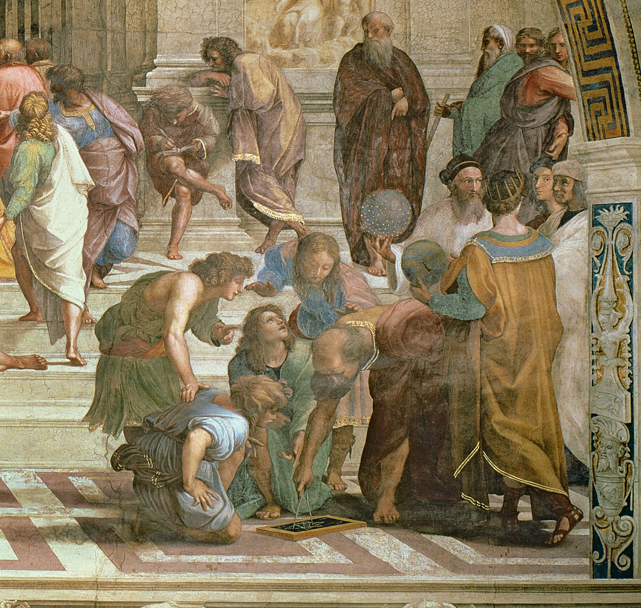 Athénská škola, ze Stanza della Segnatura, 1510-11 (detail 472) od Raffaello Sanzio Raphael
