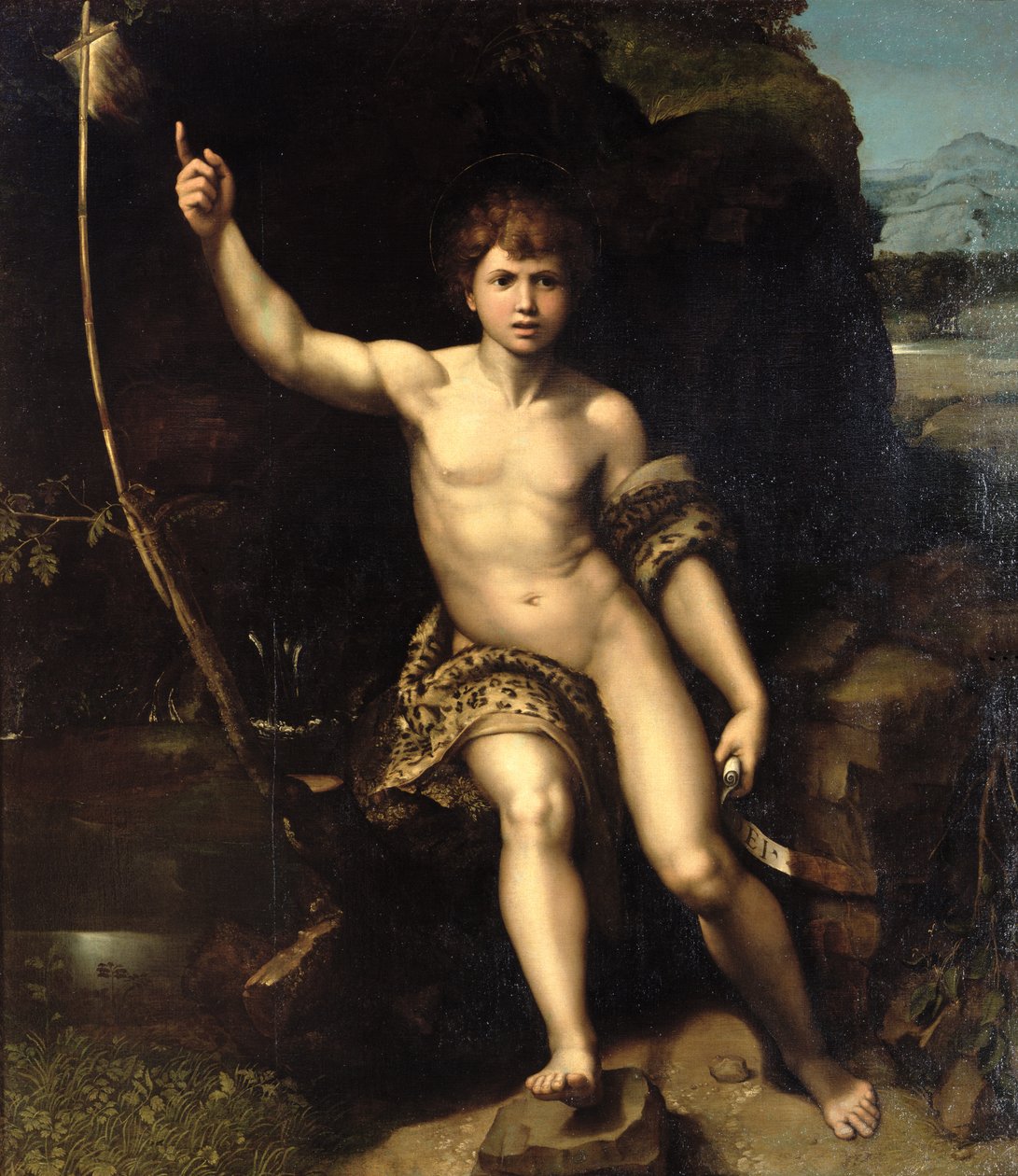 Svatý Jan Křtitel na poušti, kolem 1518-20 od Raffaello Sanzio Raphael