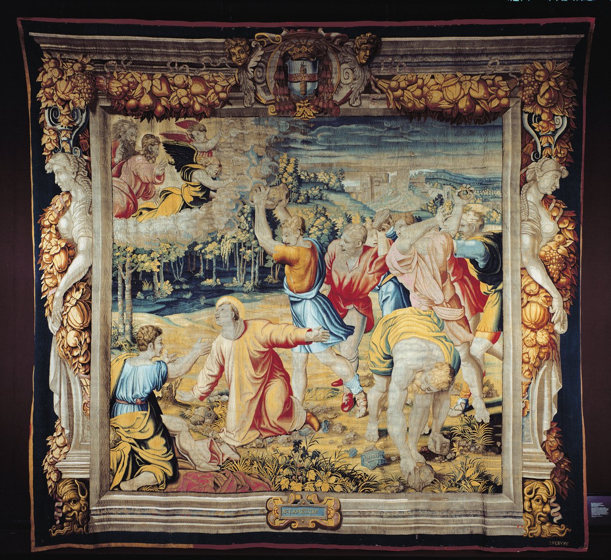 Svatý Štěpán, tkaný v dílně Louvre Jeana Lefevra, 1655-61 (tapisérie) od Raffaello Sanzio Raphael