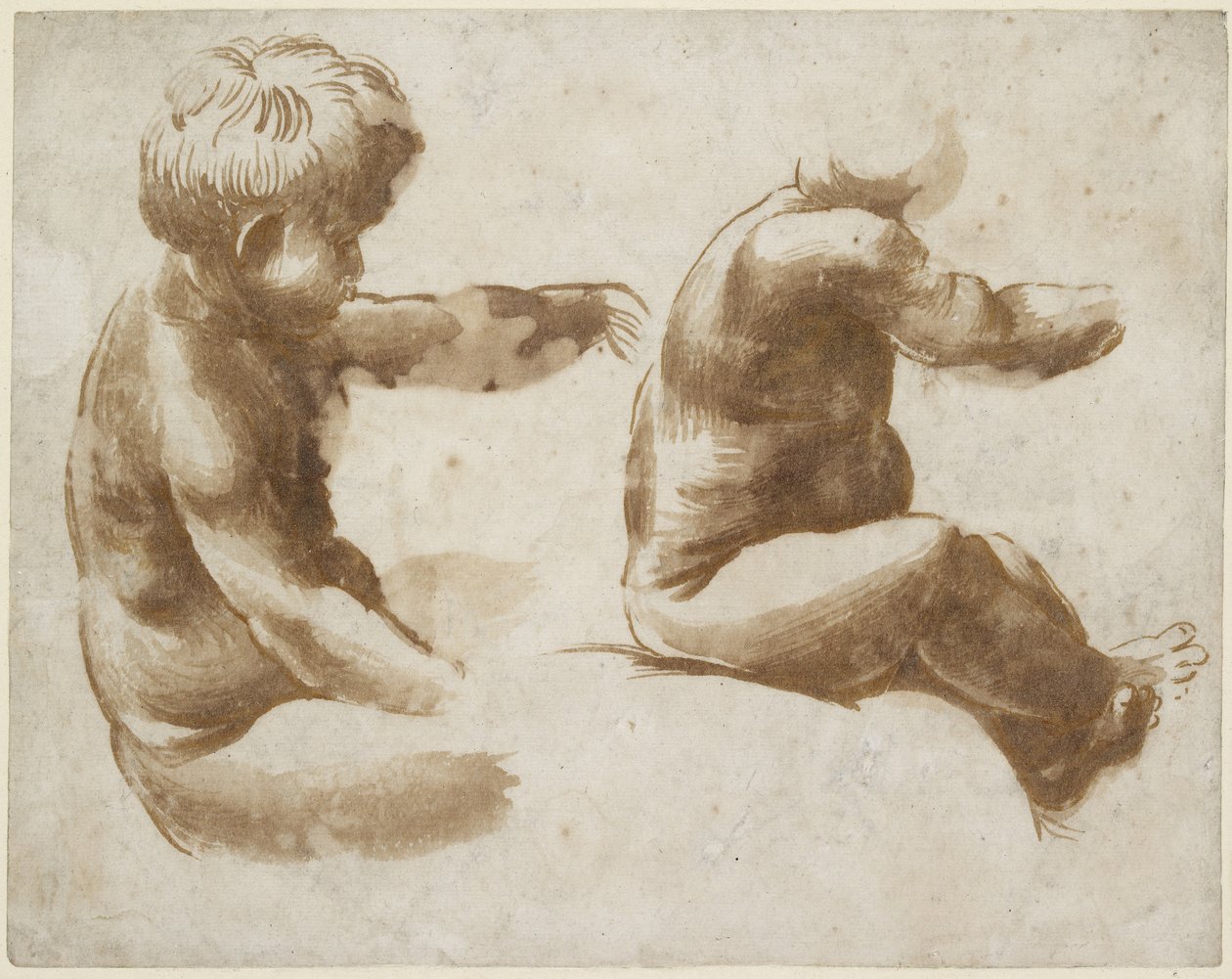 Dvě studie života nahého dítěte, WA1846.213 od Raffaello Sanzio Raphael