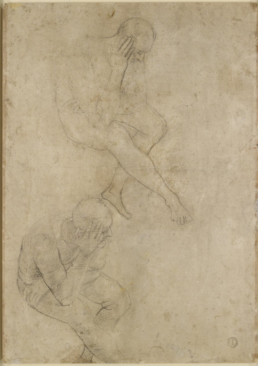 Verso: Dvě studie staršího muže, WA1846.210 od Raffaello Sanzio Raphael