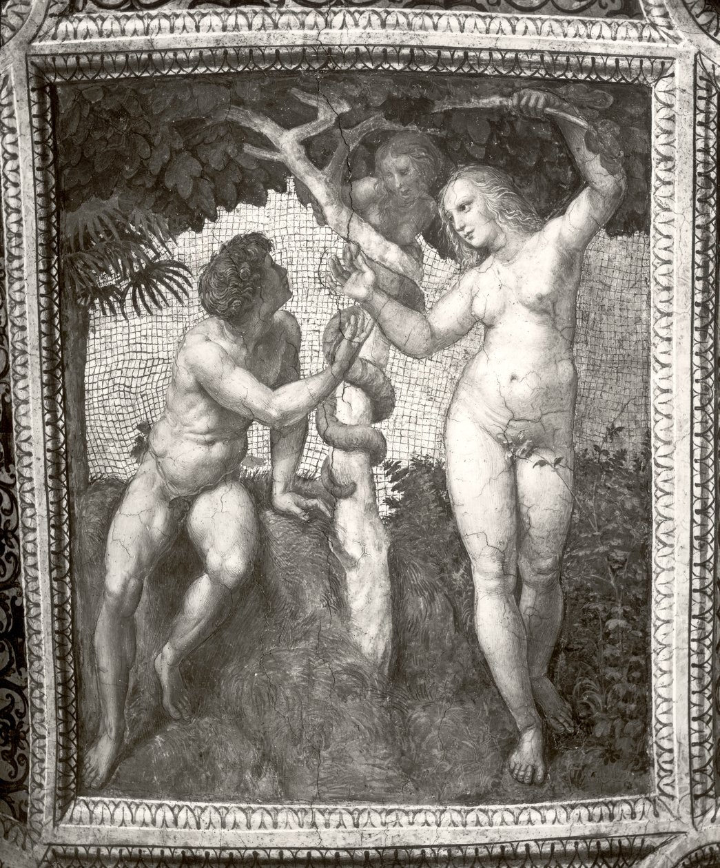 Adam a Eva, ze Stanza della Segnatura, kolem 1508-11 od Raffaello Sanzio Raphael