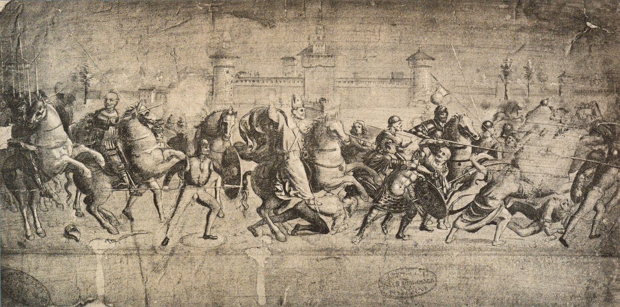 Kavalír v boji; kresba od Raphaela. Gallerie dellAccademia, Benátky od Raffaello Sanzio Raphael